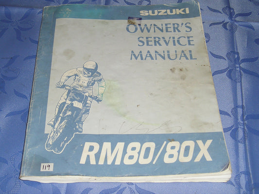 SUZUKI RM80 RM80X 1999 Owner's Service Manual 99011-02B72-01A #119