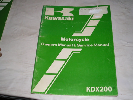 KAWASAKI KDX200 A2  1984  Owner's & Service Manual  99920-1252-01  #11