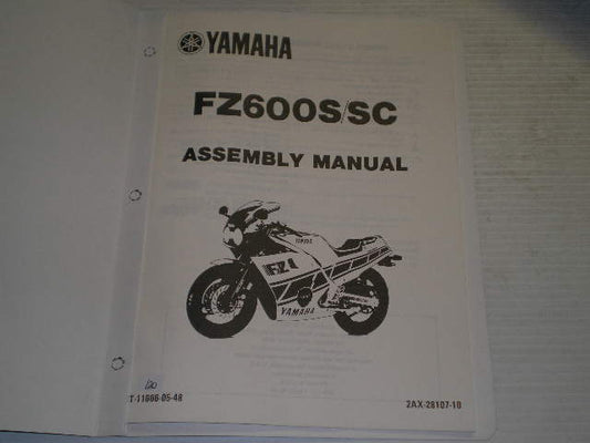 YAMAHA FZ600 S SC 1986 Assembly Manual 2AX-28107-10 LIT-11666-05-48 #120