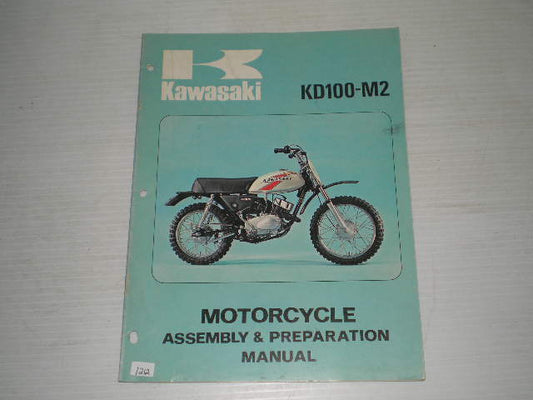 KAWASAKI KD100  M2  1977  Assembly & Preparation Manual  99931-522-01  #1212