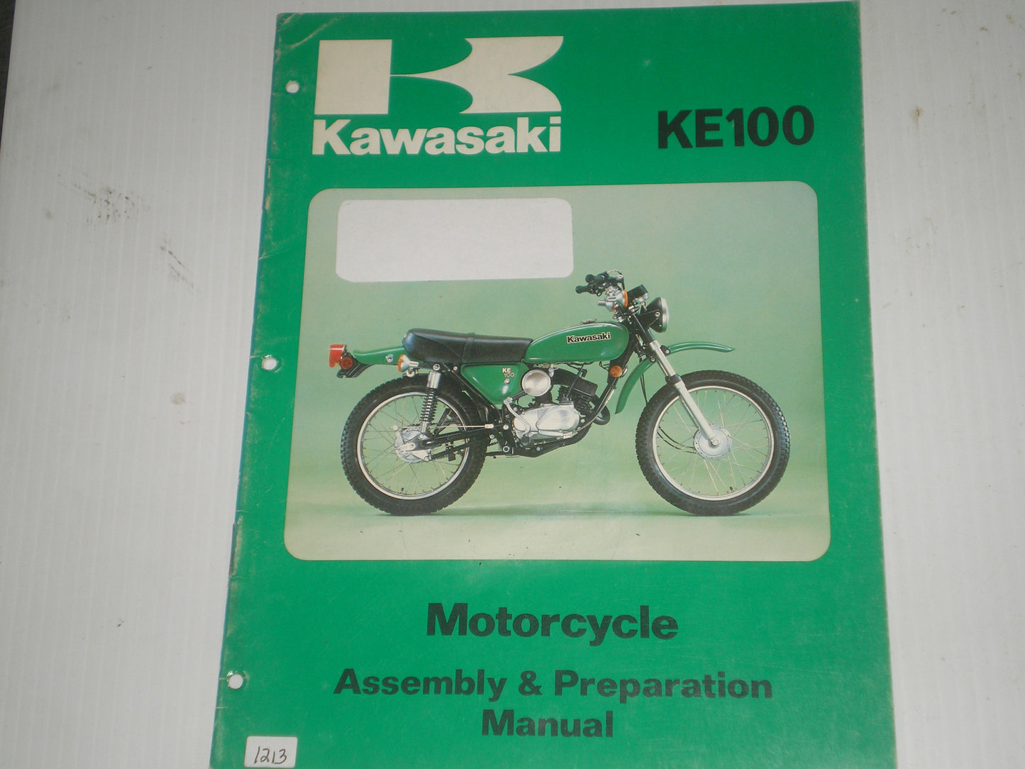 KAWASAKI KE100 A8  1979  Assembly & Preparation Manual  99931-1025-01  #1213