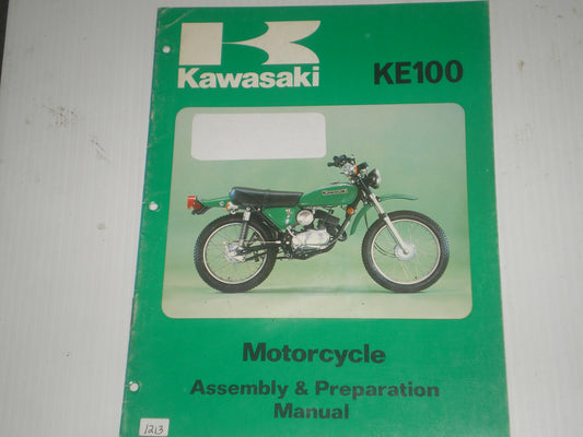 KAWASAKI KE100 A8  1979  Assembly & Preparation Manual  99931-1025-01  #1213