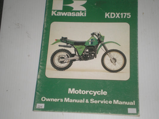KAWASAKI KDX175 A2 1981  Owner's & Service Manual  99920-1122-01  #1214