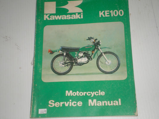 KAWASAKI KE100 A8 1975-1979  Service Manual  99924-1011-01  #1219