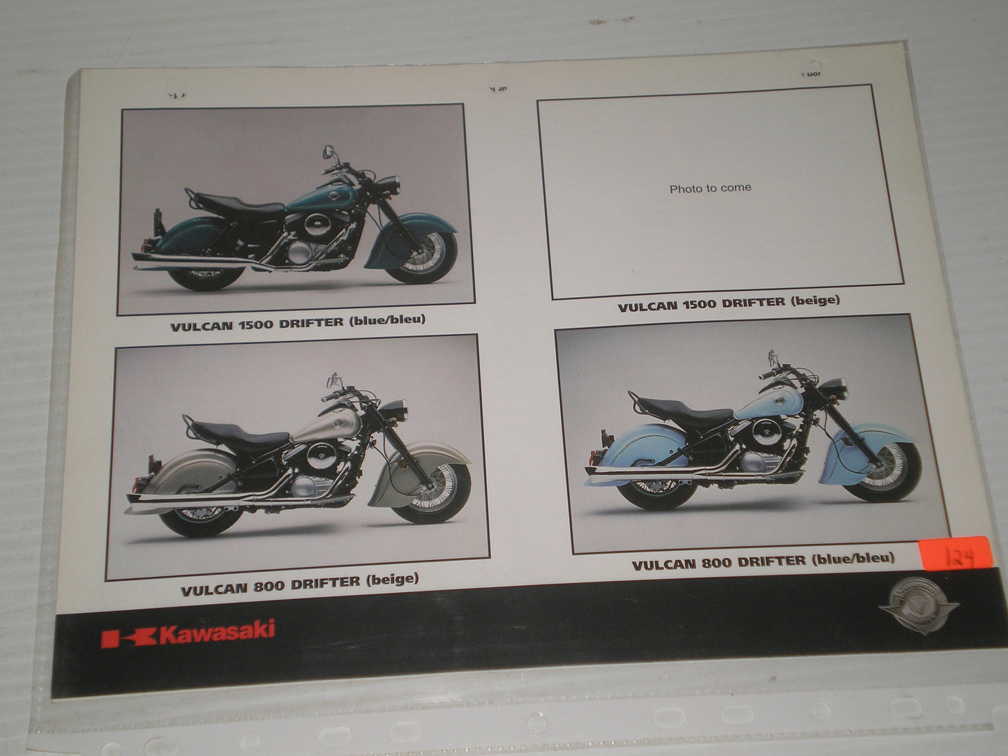 KAWASAKI 800  DRIFTER MOTORCYCLE SALES BROCHURE  124