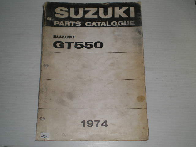 SUZUKI GT550  J K L  1974   Parts Catalogue  #1262