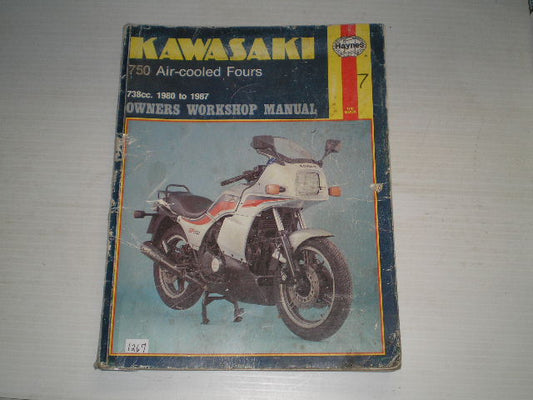 KAWASAKI KZ750  Z750  ZX750  1980-1987  Haynes Owner's Service Manual 574   #1267