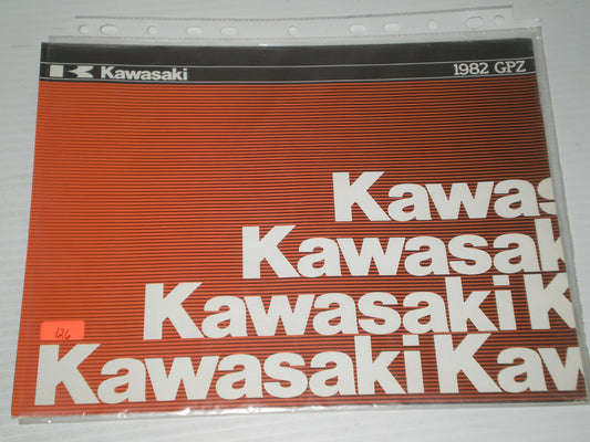 KAWASAKI MOTORCYCLE 1982 GPz MODELS SALES  BROCH,USE  126