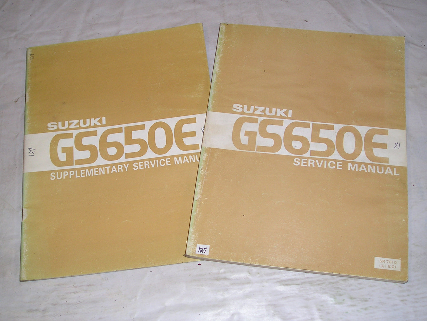 SUZUKI GS650 E EZ  1981-1982 Service & Supplement Manuals  SR-7010 E-01  99501-36010-01E  #127