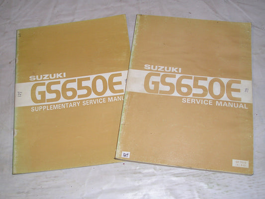 SUZUKI GS650 E EZ 1981-1982 Service & Supplement Manuals SR-7010 E-01 99501-36010-01E #127