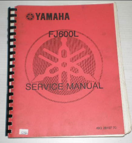 YAMAHA FJ600 L  FJ600L  1984  Service Manual  49G-28197-70  #1282