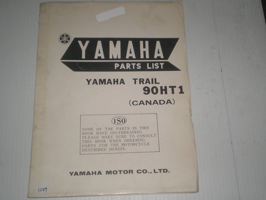 YAMAHA 90 HT1 J  Trail  1971  Parts List / Catalogue  #1289