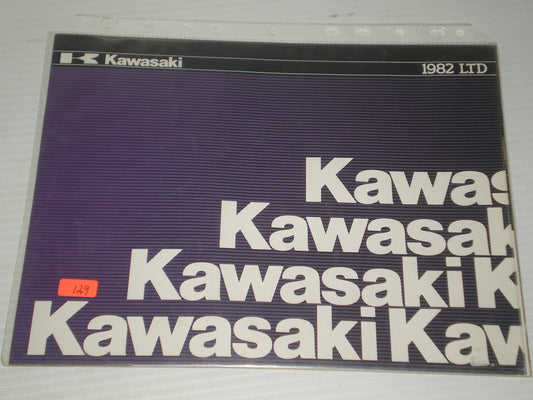KAWASAKI  1982 LTD MODEL MOTORCYCLE SALES BROCHURE 129