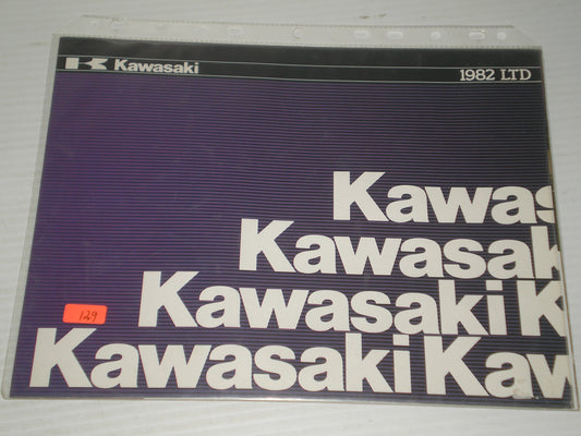 KAWASAKI 1982 LTD MODEL MOTORCYCLE SALES BROCHURE 129