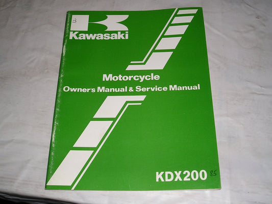 KAWASAKI KDX200 A3  1985  Owner's & Service Manual  99920-1292-01 #12