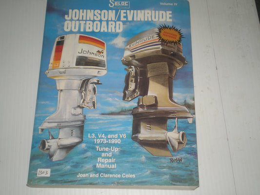 EVINRUDE & JOHNSON  Outboard Motor  L3 V4 V6  1973-1990  Tune-up and Repair Marine Manual  #1303