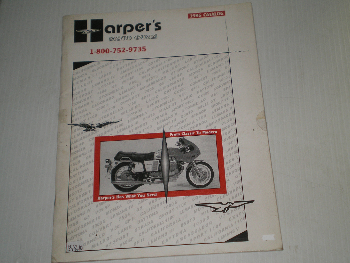 MOTO GUZZI 1995 Harper's Catalogue of Parts and Accessories  #E131
