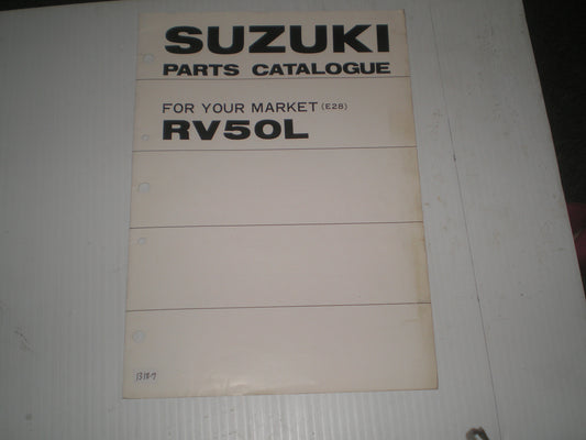SUZUKI RV50 L 1975  Parts Catalogue  99000-91751-028  #1318.9