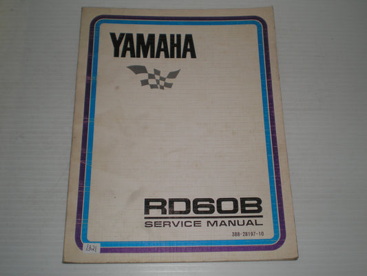 YAMAHA RD60 B  RD60B  1975  Service Manual  388-28197-10  LIT-11613-88-02  #1321