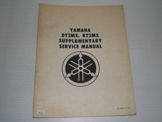 YAMAHA DT2 RT2 MX 1972 Supplementary Service Manual LIT-11613-13-00 #1326