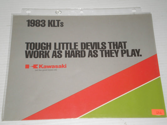 KAWASAKI 1983 KLTs ATV / ALL TERRAIN VEHICLE SALES BROCHURE # 132