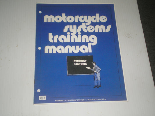 KAWASAKI 1973  Training Manual  - Exhaust System  #1337