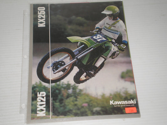 KAWASAI KX125 KX250  MOTOCROSS SALES BRO/C HURE  # 133
