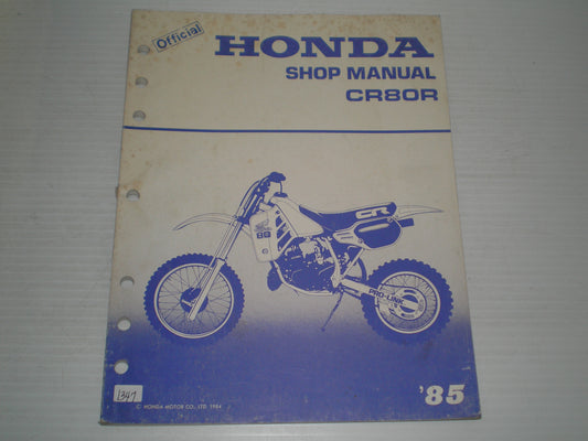 HONDA CR80R 1985  Shop / Service Manual  61GC402  #1347