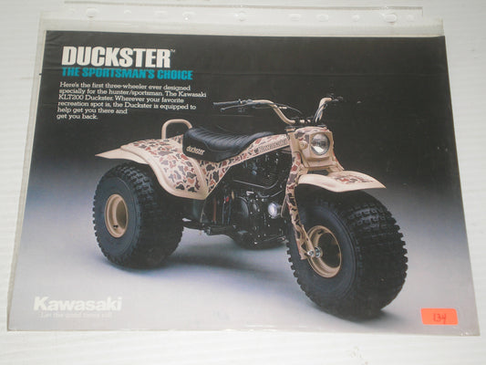 KLT2 00   DUCKSTER  ATV SALES BROCHURE # 134