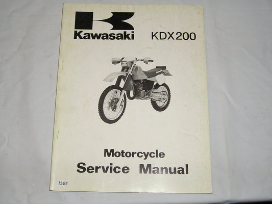 KAWASAKI KDX200  C3 D2  1987  Service Manual  99924-1105-01  #1355