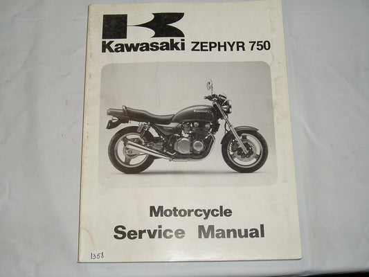 KAWASAKI ZR750 C1  Zephyr 750  1991  Service Manual  99924-1138-01  #1358