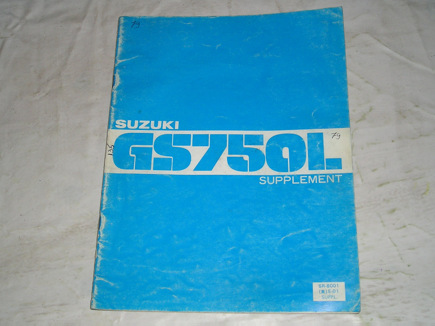 SUZUKI GS750 L 1980  Service Supplement Manual  SR-8001 E-01 SUPPL  #135