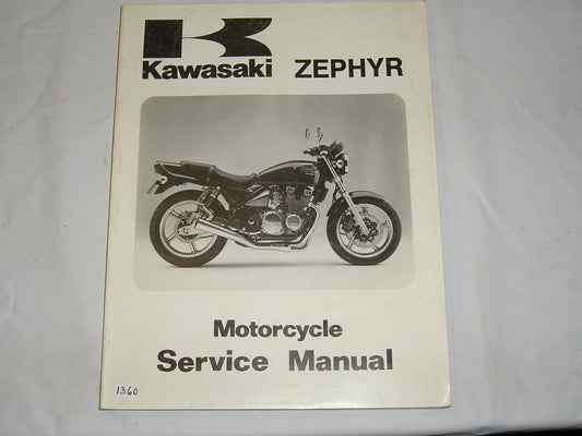 KAWASAKI ZR550 B1 B2  Zephyr  1990 1991  Service Manual  99924-1136-02  #1360