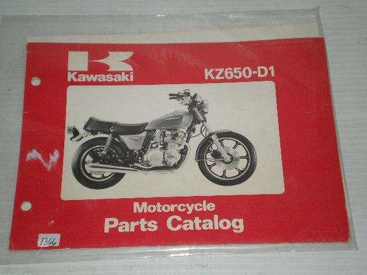 KAWASAKI KZ650 D1 1978  Parts Catalogue  99910-1024-01  #1366