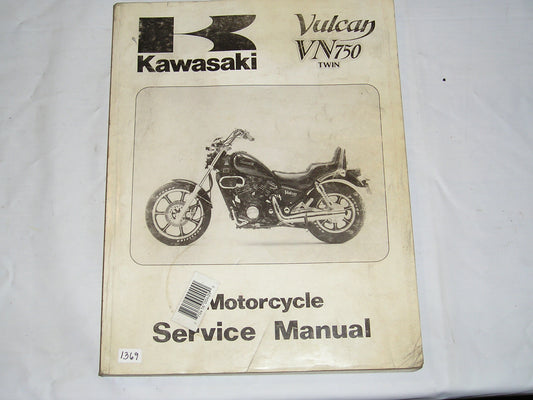KAWASAKI VN750 Twin  Vulcan  1985-1995  Service Manual  99924-1054-10  #1369