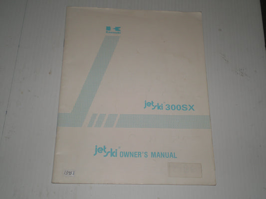 KAWASAKI JS300 A1 Jet Ski 300SX 1987 Service Manual 99920-1310-01 #1373.1