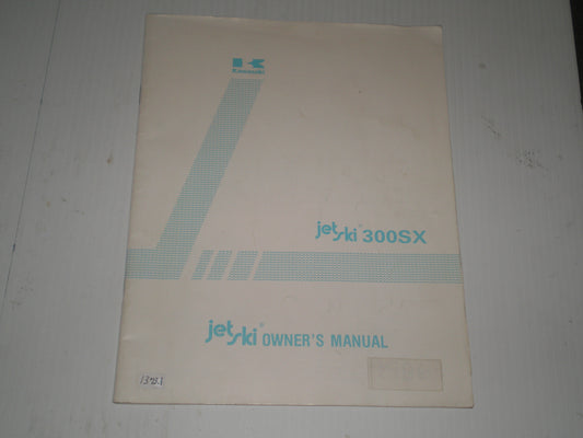 KAWASAKI JS300 A1  Jet Ski 300SX  1987  Service Manual  99920-1310-01  #1373.1