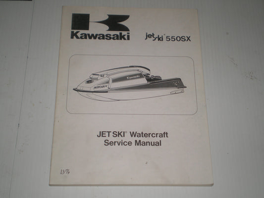 KAWASAKI JS550 B1  Jet Ski 550 SX  1990  Service Manual  99924-1120-01  #1376