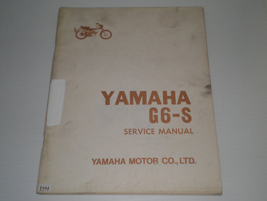 YAMAHA G6S  G6-S  1970  Service Manual   LIT-11612-32-01  #1391