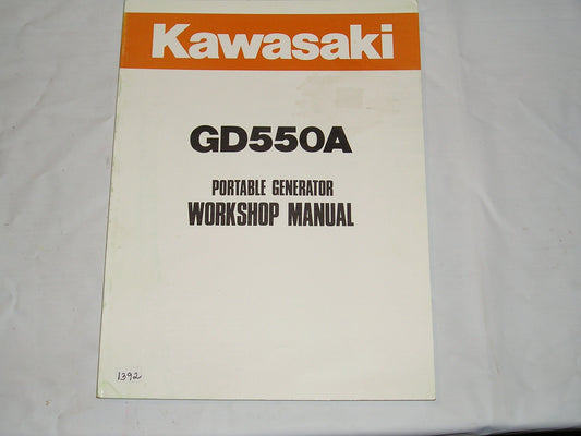 KAWASAKI GD550 A GD550A 1987 Portable Generator Workshop / Service Manual 99924-2013 #1392