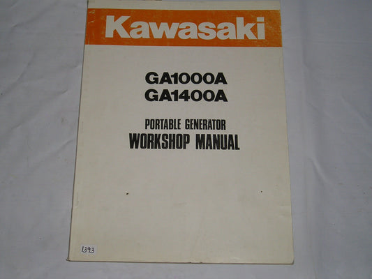 KAWASAKI GA1000 GA1400 A 1988 Portable Generator Workshop / Service Manual 99924-2012 #1393