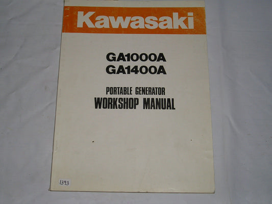 KAWASAKI GA1000 GA1400 A  1988  Portable Generator Workshop / Service Manual  99924-2012  #1393