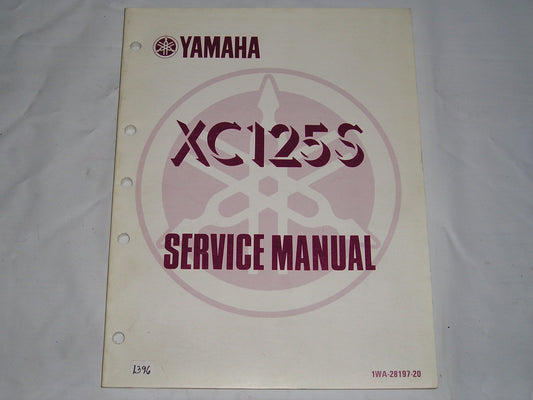YAMAHA XC125 S  Riva 1986  Service Manual  1WA-28197-20  #1396