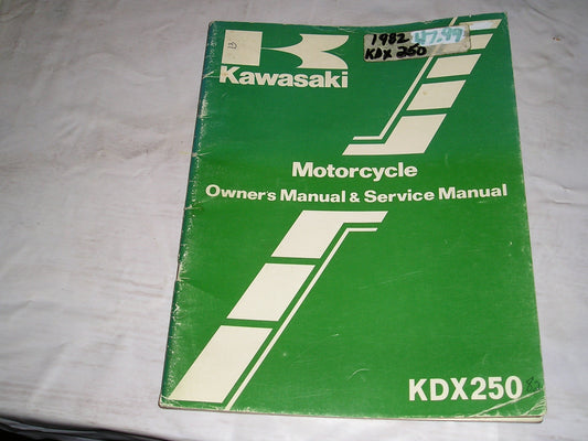 KAWASAKI KDX250 B2 1982  Owner's & Service Manual  99920-1165-01  #13