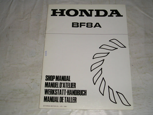 HONDA BF3A 1991 Outboard Motor Service Manual Supplement 6688122Z #1052
