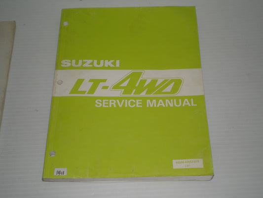 SUZUKI LT-4WD  LT-4 WD  Quad Runner 1987  Service Manual  99500-42052-01E  #1401