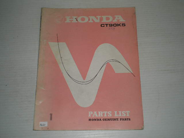 HONDA CT90 K5 1974  Factory Parts Catalogue   1310251  #1402