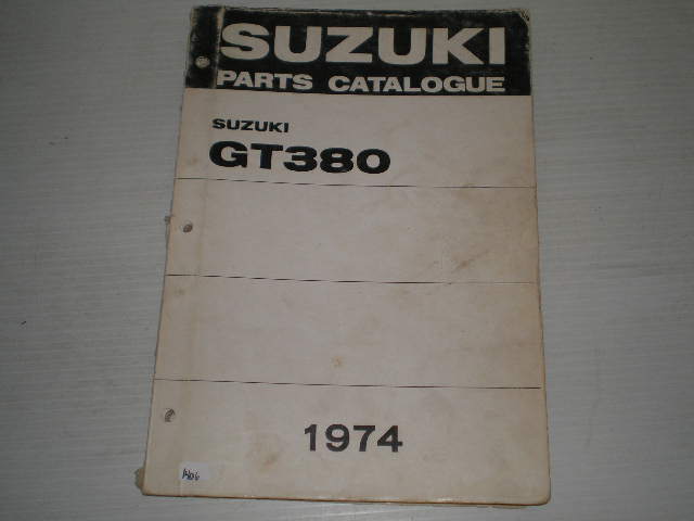 SUZUKI GT380  Sebring  J/K/L  1974  Parts Catalogue  #1406