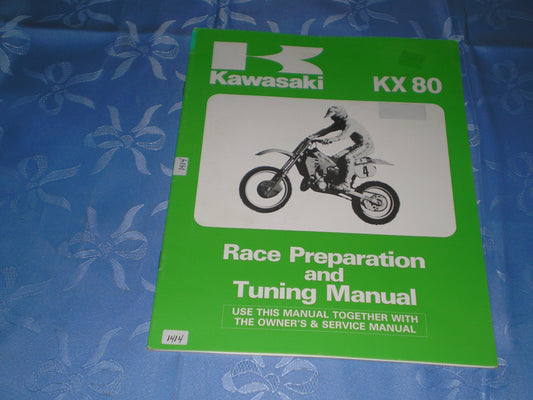 KAWASAKI KX80 1986  Race Preparation & Tuning Manual  99920-1338-01  #1414