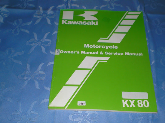 KAWASAKI KX80 G1 H1  1986  Owner's & Service Manual  99920-1326-01  #1419
